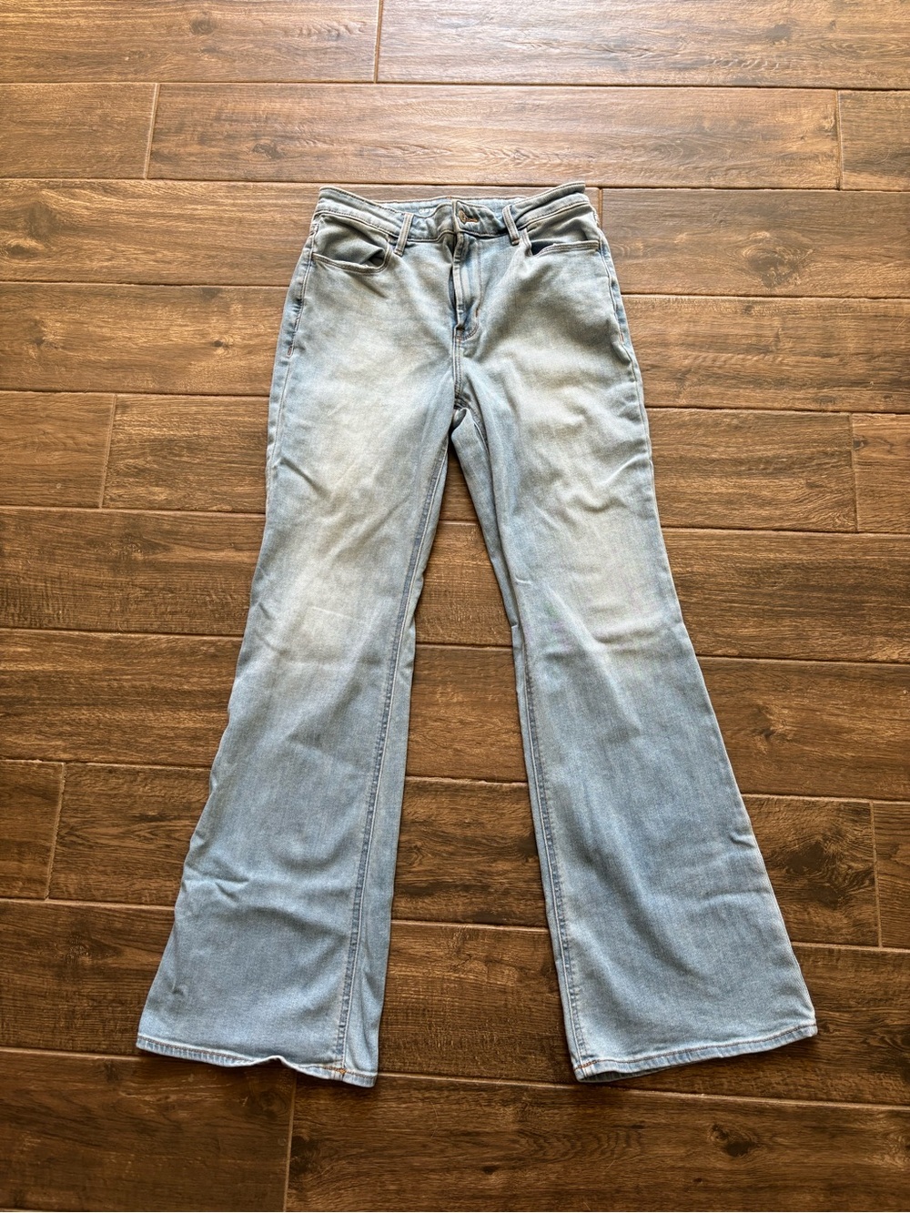 Old Navy Light Blue Flare Jeans - High Rise Wide Leg